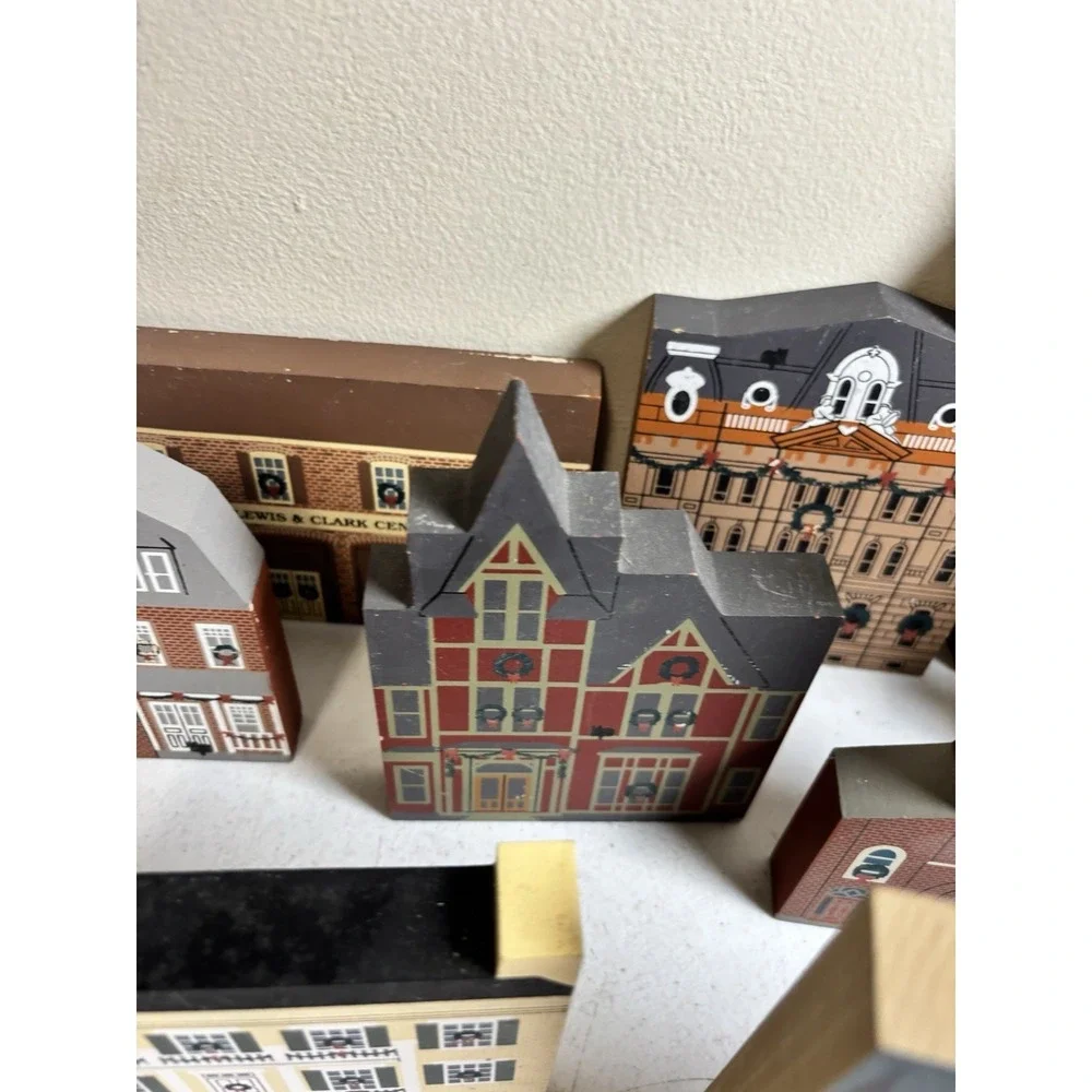 Cat's Meow Christmas Lot of 28Pcs Trees, Fences, Buildings, Horse & Buggy & More